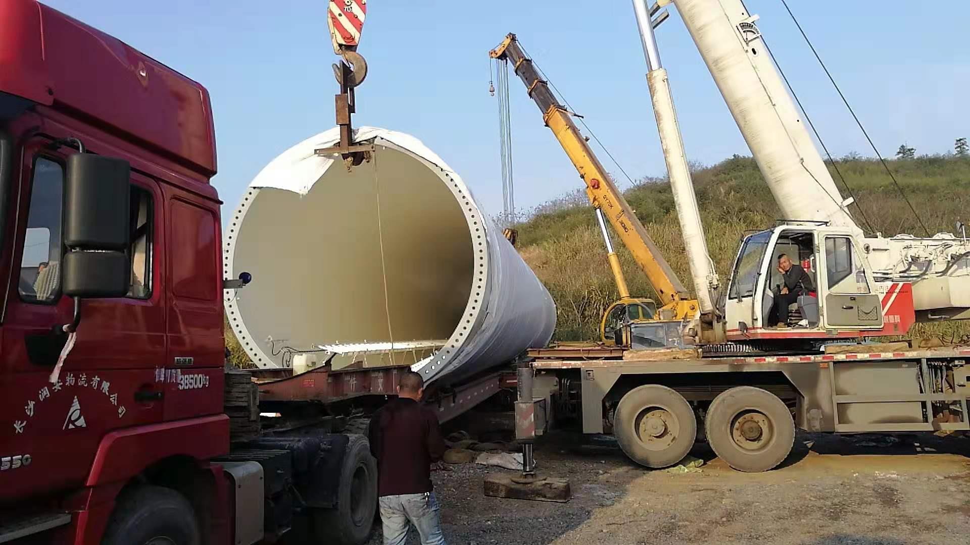 郴州江口风电场工程风机机（jī）组塔筒运输工程